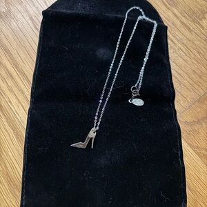 Dogeared Silver High Heel Necklace